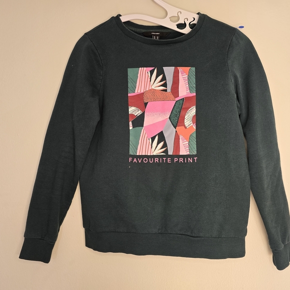 Express Sweaters - Express Graphic Green Sweater